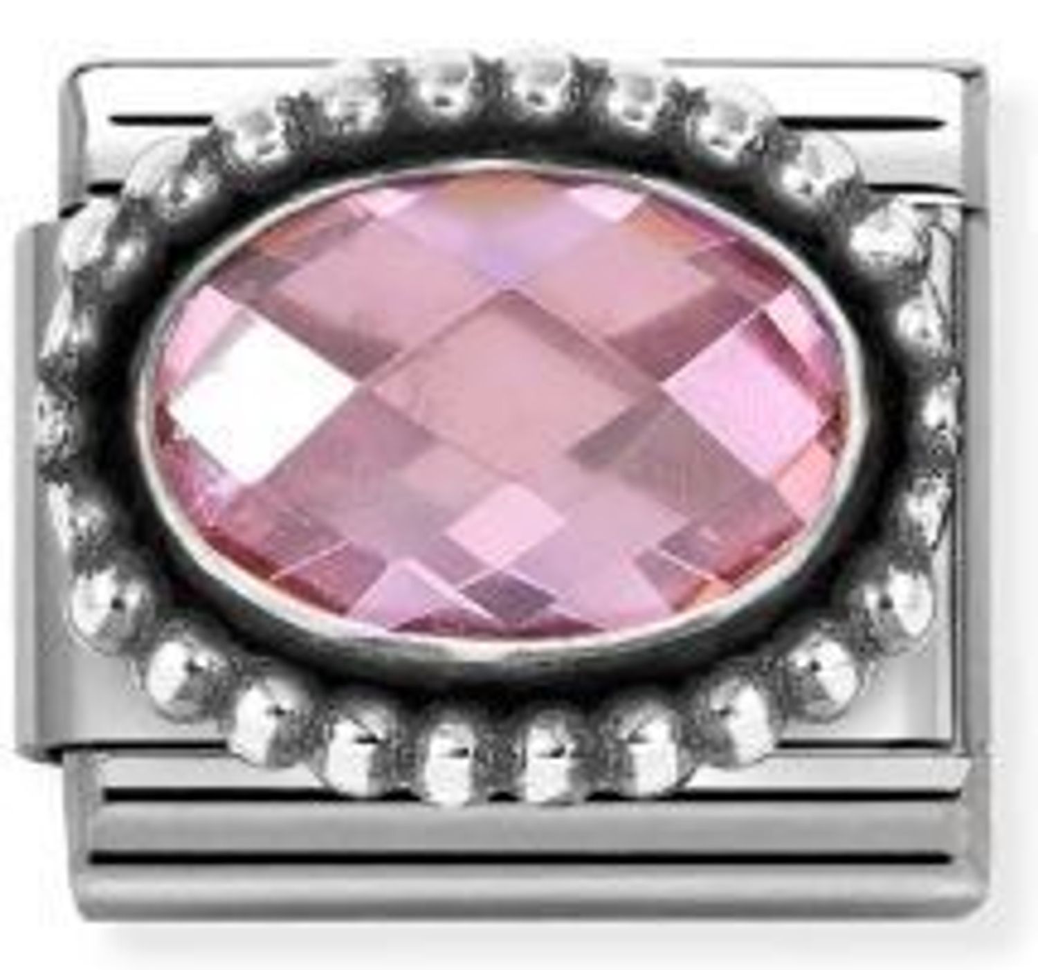 Nomination Link 925 zawieszka srebro Różowa cyrkonia 330607 003.jpg